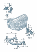 audi 399078 Детали крепления для двигателя и КП. для 5-ступенчатой АКП