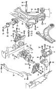 audi 199000 mounting parts for engine and transmission. for manual gearbox
