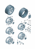 audi 601050 Aluminium rim Hub cap