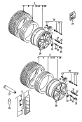 audi 601071 Алюминиевый диск. Колпак колеса. Радиальная шина. для шин с системой аварийного движения PАХ