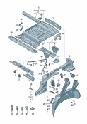 audi 803000 Лонжерон. Арка колеса. Панель пола