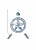 audi 601010 Алюминиевый диск с шиной (запасное колесо)