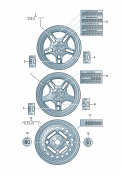 audi 601010 Алюминиевый диск с шиной (запасное колесо)