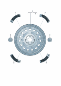 audi 601010 Стальной диск. для компактного запасн. колеса