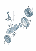 audi 105000 crankshaft. conrod. bearings.            see parts bulletin: