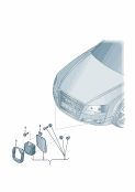 audi 907005 Радарный датчик. для автомобилей, оборудованнных круиз-контролем и автоматич. регулятором дистанции