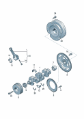 audi 105012 crankshaft. conrod. bearings.            see parts bulletin: