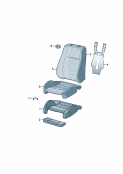 audi 881060 seat padding. padding for backrest. seat and backrest cover