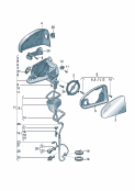 audi 857041 Основание наружного зеркала с электрическим приводом