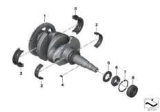 bmw-moto 11_5150 Crankshaft with bearing