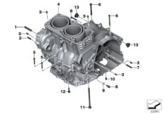 bmw-moto 11_5877 Engine housing mounting parts