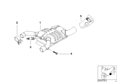 bmw-moto 18_0451 Детали системы выпуска ОГ с креплением