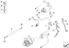bmw 12_1167 Cable starter