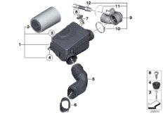 bmw 13_1403 Intake silencer/Filter cartridge/HFM