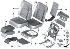 bmw 52_3848 Seat, rear,cushion, & cover,comfort seat