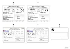 bmw 71_1016 Plaques d"indication chauffage auxiliair