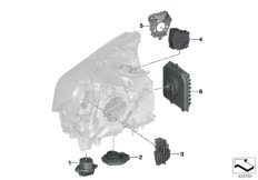 bmw 63_1724 Electronic components, headlight