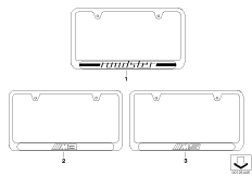 bmw 03_4851 Stainless Steel License Plate Frame
