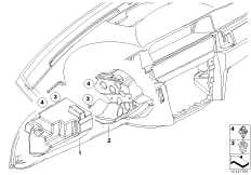 bmw 51_5964 Mounting parts, instrument panel, bottom