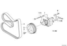 bmw 32_2014 Hydro steering-vane pump/mounting
