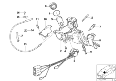 bmw 32_0907 Steering lock/ignition switch