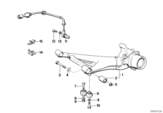 bmw 33_0225 Rear axle support/wheel suspension