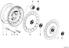 bmw 36_0046 Колесный диск стальной, дизайн 1