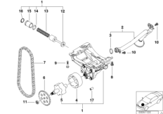 bmw 11_2868 Lubrication system/Oil pump with drive