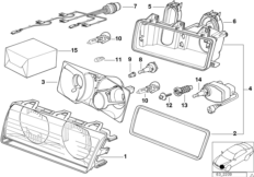 bmw 63_0273 Single components for headlight Bosch