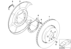 bmw 34_1327 Rear wheel brake / brake disc