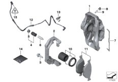 bmwi 34_1700 Vorderradbremse-Bremsbelag-Fühler