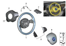 bmwi 32_2263 Рулевое колесо с НПБ, кожа