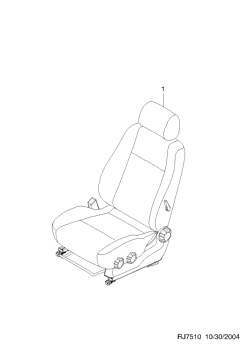 chevrolet 75100 FRONT SEAT  (7510)