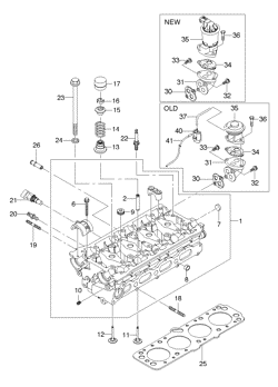 chevrolet 13110R ГОЛОВКА ЦИЛИНДРОВ(FAM-I ДВРВ)  (1311) (RH)