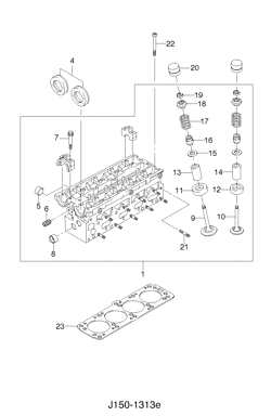 chevrolet 13130L ГОЛОВКА ЦИЛИНДРОВ(FAM-II ДВРВ)  (1313) (LH)
