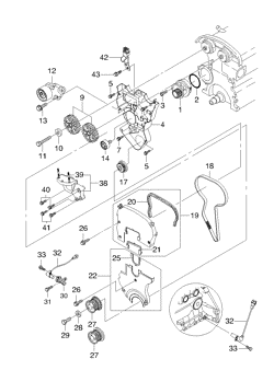 chevrolet 13310L КРЫШКА РАСПРЕДЕЛИТЕЛЬНОГО МЕХАНИЗМА(FAM I ДВРВ)  (1331) (LH)