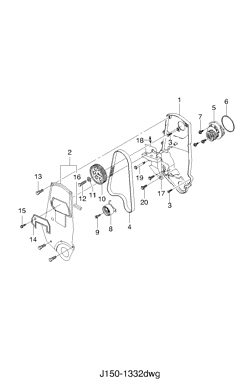 chevrolet 13320L КРЫШКА РАСПРЕДЕЛИТЕЛЬНОГО МЕХАНИЗМА(FAM II ОВРВ)  (1332) (LH)