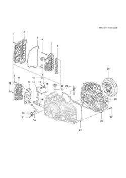 chevrolet RP04-011 PP,PQ,PR69-75-68 AUTOMATIC TRANSMISSION PART 1 ASSOCIATED PARTS & TORQUE CONVERTER(MH7,MH8,MH9)