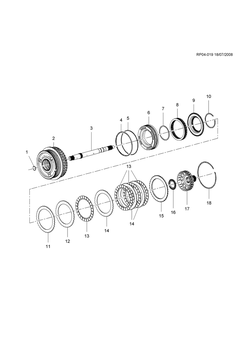 chevrolet RP04-019 PP,PQ,PR69-75-68 AUTOMATIC TRANSMISSION PART 9 CLUTCH(MH7,MH8,MH9)