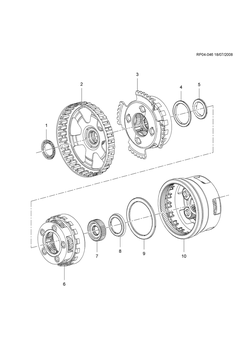 chevrolet RP04-046 PP,PQ,PR69-75-68 AUTOMATIC TRANSMISSION PART11 INPUT,OUTPUT AND REACTION GEARS(MH7,MH8,MH9)