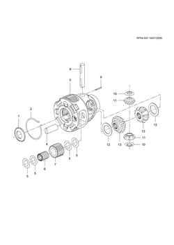 chevrolet RP04-047 PP,PQ,PR69-75-68 AUTOMATIC TRANSMISSION PART12 FRONT DIFFERENTIAL CARRIER(MH7,MH8,MH9)