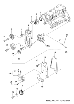 chevrolet 13300 КРЫШКА РАСПРЕДЕЛИТЕЛЬНОГО МЕХАНИЗМА(FAM I ОВРВ)  (1330)