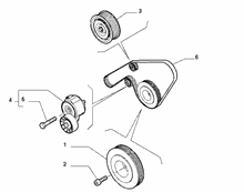 fiat  BELTS AND PULLEYS