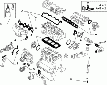 fiat  GASKET KIT, HEAD AND CRANKCASE