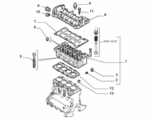 fiat  CYLINDER HEAD AND GASKETS