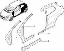 fiat  REAR AND FRONT BEVELED SIDE FRAME