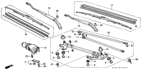 honda B__1400 FRONT WINDSHIELD WIPER