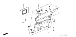 honda B__3930 БОКОВАЯ ОБЛИЦОВКА