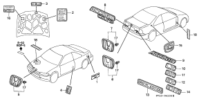 honda B__4200 ЭМБЛЕМЫ/ CAUTION LABELS