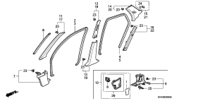 honda B__3900 PILLAR GARNISH